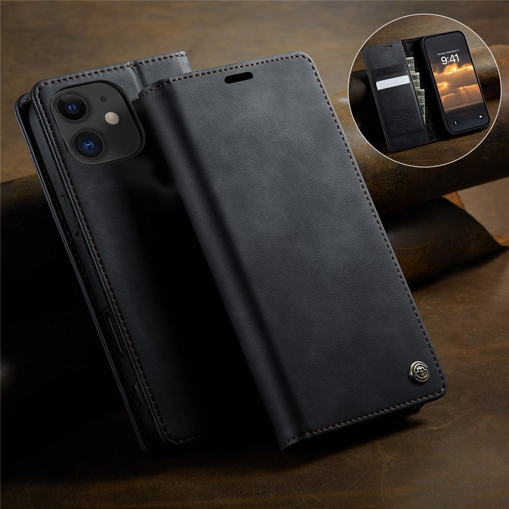 CASEME For iPhone 11 Case  033 Series RFID Blocking Wallet Stand Calf Texture Leather Phone Cover
