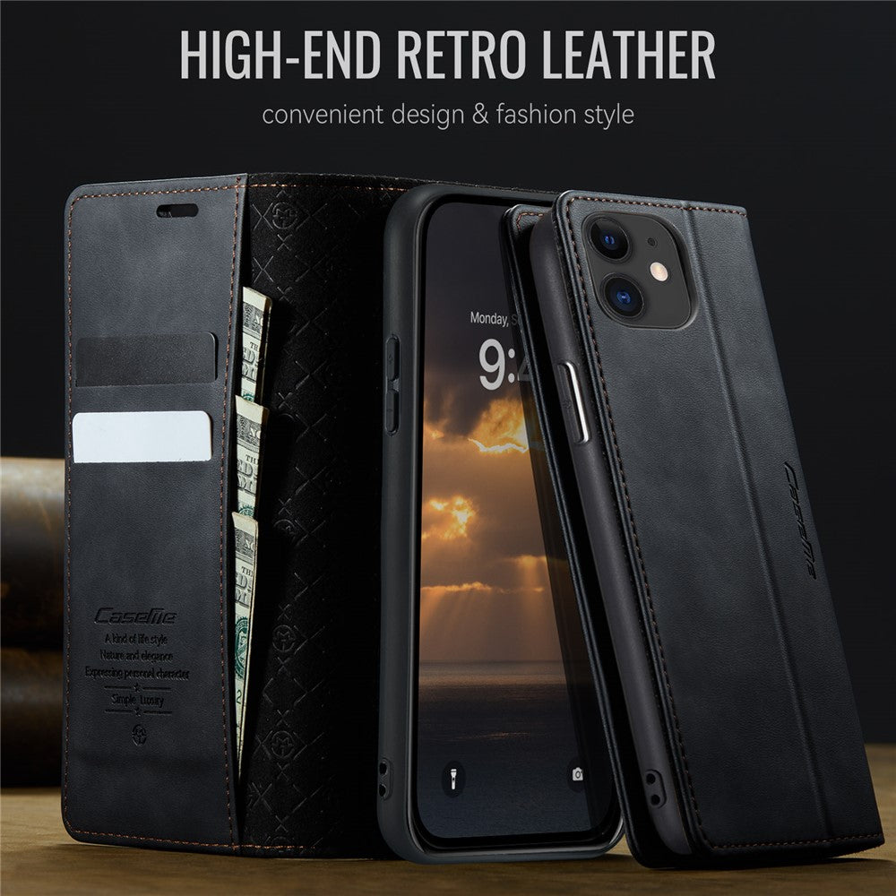 CASEME For iPhone 11 Case  033 Series RFID Blocking Wallet Stand Calf Texture Leather Phone Cover