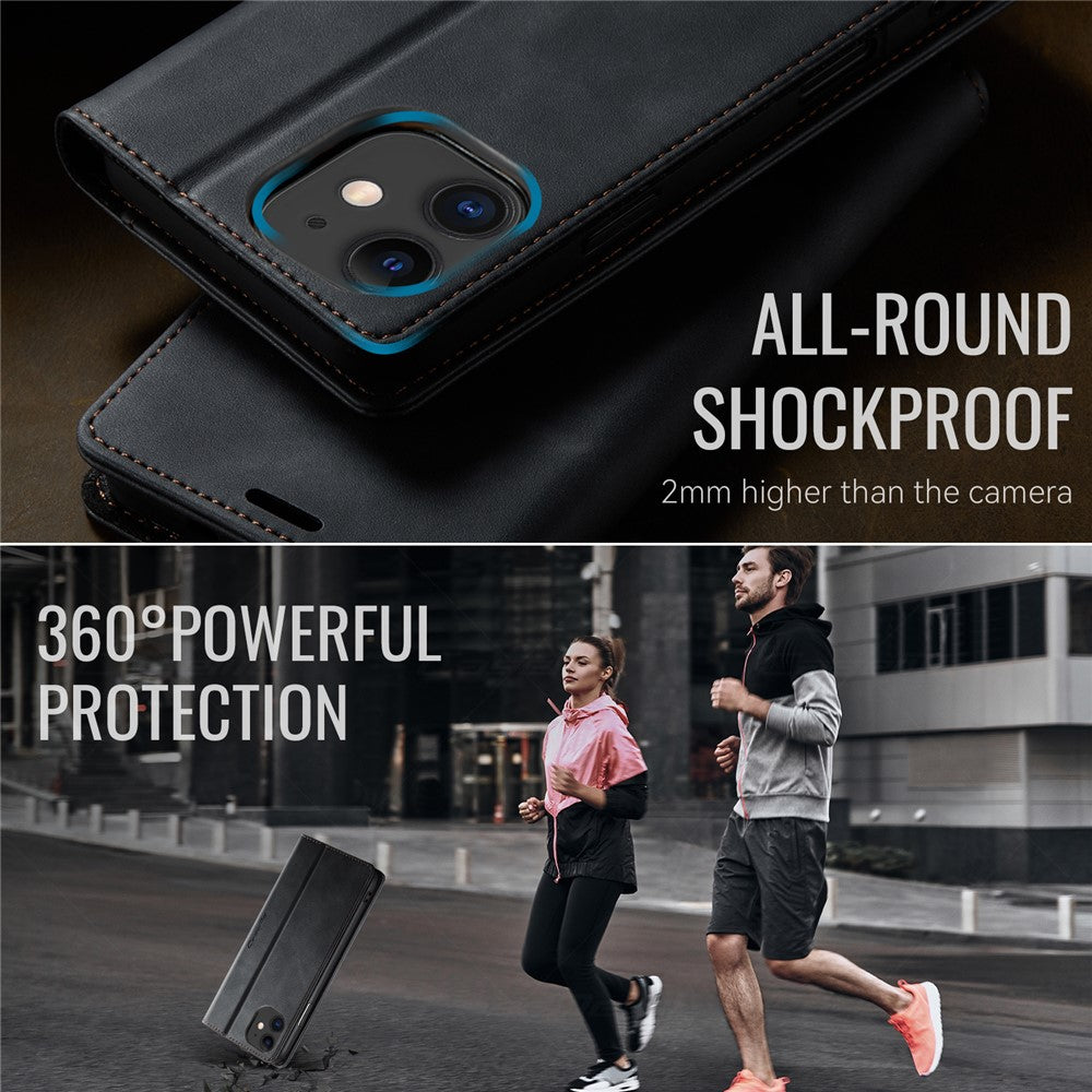 CASEME For iPhone 11 Case  033 Series RFID Blocking Wallet Stand Calf Texture Leather Phone Cover