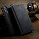 CASEME For iPhone 16 Plus Case  033 Series RFID Blocking Wallet Stand Calf Texture Leather Phone Cover