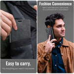 CASEME For iPhone 16 Plus Case  033 Series RFID Blocking Wallet Stand Calf Texture Leather Phone Cover