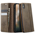 CASEME til iPhone XS Max 6,5 tommer cover 033-serien RFID-blokerende pungstativ kalveskindstekstur læder telefoncover