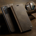 CASEME For Samsung Galaxy S21 FE 5G Case  033 Series RFID Blocking Wallet Stand Calf Texture Leather Phone Cover