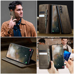 CASEME For Samsung Galaxy S21 FE 5G Case  033 Series RFID Blocking Wallet Stand Calf Texture Leather Phone Cover