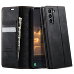 CASEME For Samsung Galaxy S21 FE 5G Case  033 Series RFID Blocking Wallet Stand Calf Texture Leather Phone Cover