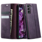 CASEME For Samsung Galaxy S21 FE 5G Case  033 Series RFID Blocking Wallet Stand Calf Texture Leather Phone Cover