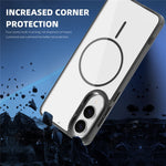 For Samsung Galaxy S25 Edge Magnetic Case TPU PC Clear Phone Cover