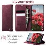 CASEME For Samsung Galaxy S22 5G Case  033 Series RFID Blocking Wallet Stand Calf Texture Leather Phone Cover