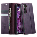 CASEME For Samsung Galaxy S22 5G Case  033 Series RFID Blocking Wallet Stand Calf Texture Leather Phone Cover