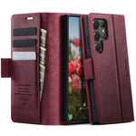 CASEME For Samsung Galaxy S24 Ultra Case 033 Series RFID Blocking Wallet Stand Calf Texture Leather Phone Cover