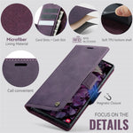 CASEME For Samsung Galaxy S24 Ultra Case 033 Series RFID Blocking Wallet Stand Calf Texture Leather Phone Cover