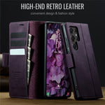 CASEME For Samsung Galaxy S24 Ultra Case 033 Series RFID Blocking Wallet Stand Calf Texture Leather Phone Cover
