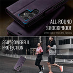 CASEME For Samsung Galaxy S24 Ultra Case 033 Series RFID Blocking Wallet Stand Calf Texture Leather Phone Cover