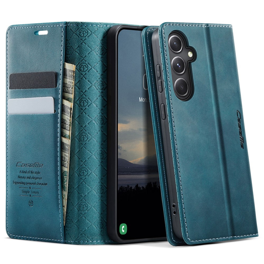 CASEME For Samsung Galaxy S23 FE Case  033 Series RFID Blocking Wallet Stand Calf Texture Leather Phone Cover