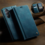 CASEME For Samsung Galaxy S23 FE Case  033 Series RFID Blocking Wallet Stand Calf Texture Leather Phone Cover
