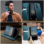 CASEME For Samsung Galaxy S23 FE Case  033 Series RFID Blocking Wallet Stand Calf Texture Leather Phone Cover