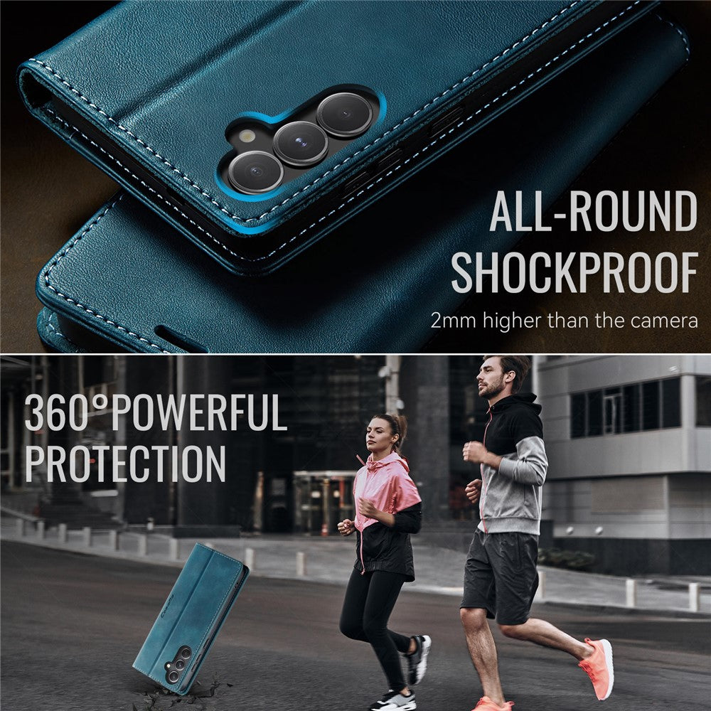 CASEME For Samsung Galaxy S23 FE Case  033 Series RFID Blocking Wallet Stand Calf Texture Leather Phone Cover