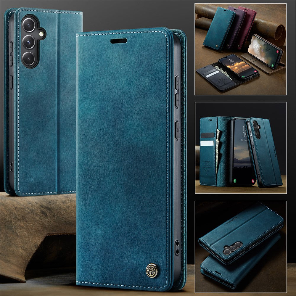 CASEME For Samsung Galaxy S23 FE Case  033 Series RFID Blocking Wallet Stand Calf Texture Leather Phone Cover