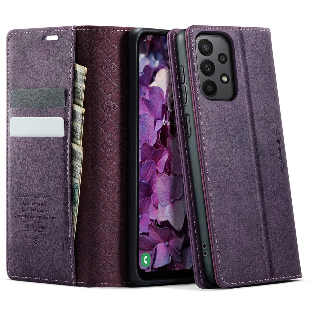 CASEME For Samsung Galaxy M23 5G / Galaxy A23 4G Case  033 Series RFID Blocking Wallet Stand Calf Texture Leather Phone Cover