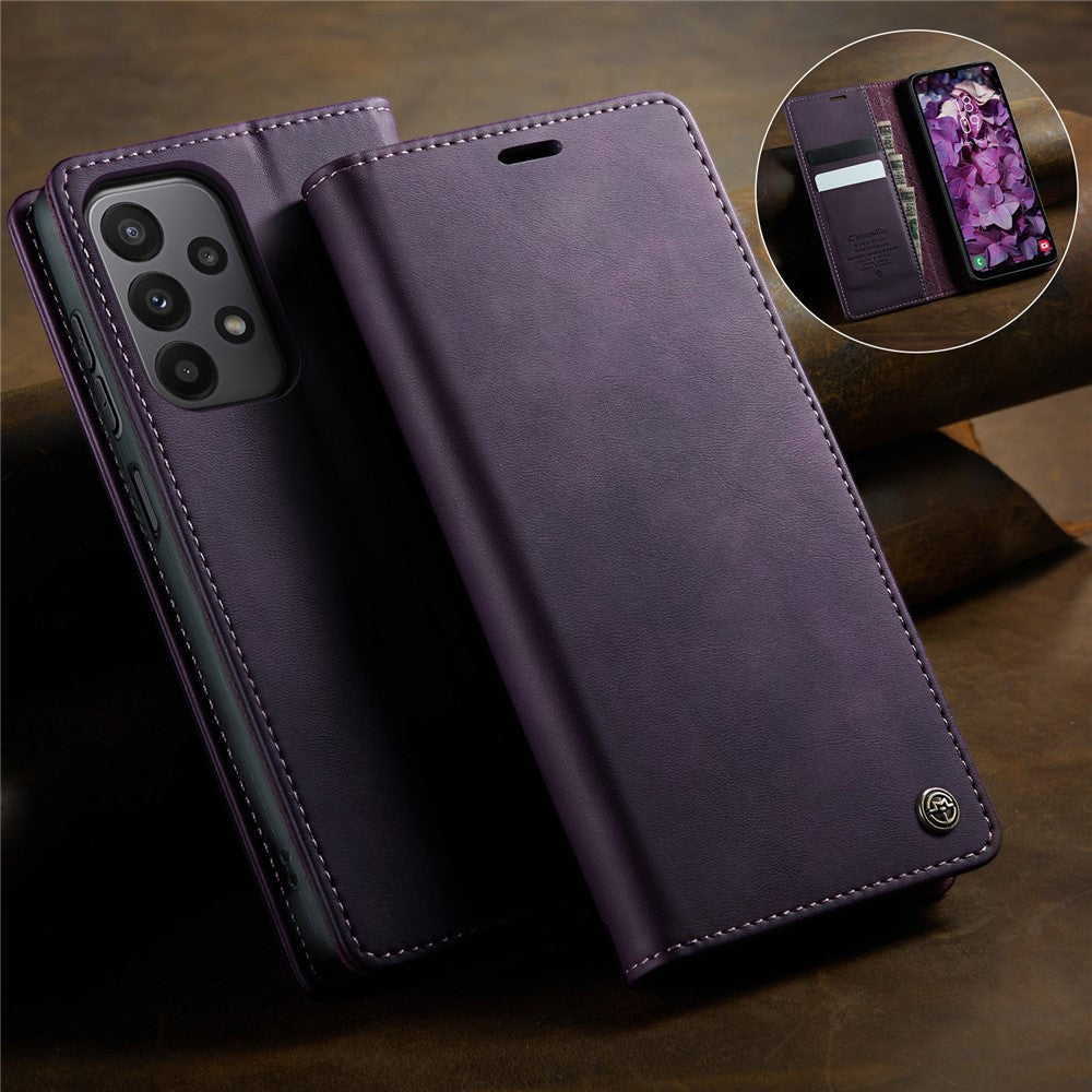 CASEME For Samsung Galaxy M23 5G / Galaxy A23 4G Case  033 Series RFID Blocking Wallet Stand Calf Texture Leather Phone Cover