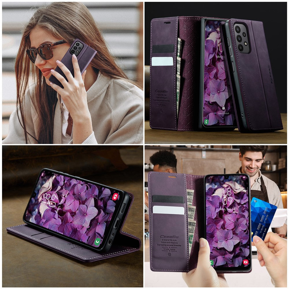 CASEME For Samsung Galaxy M23 5G / Galaxy A23 4G Case  033 Series RFID Blocking Wallet Stand Calf Texture Leather Phone Cover