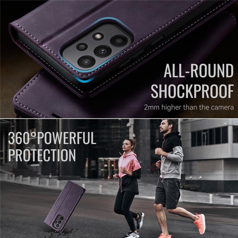 CASEME For Samsung Galaxy M23 5G / Galaxy A23 4G Case  033 Series RFID Blocking Wallet Stand Calf Texture Leather Phone Cover