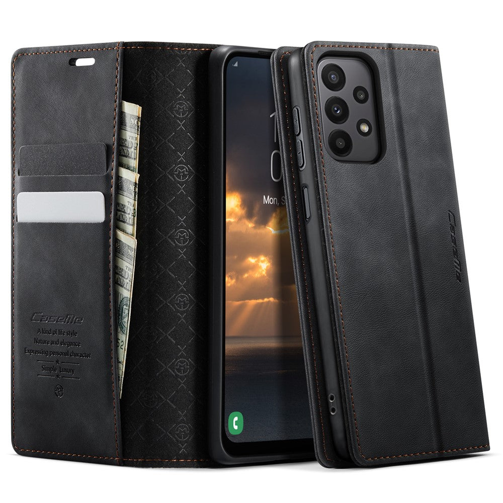 CASEME For Samsung Galaxy M23 5G / Galaxy A23 4G Case  033 Series RFID Blocking Wallet Stand Calf Texture Leather Phone Cover