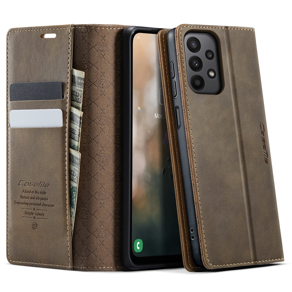 CASEME For Samsung Galaxy M23 5G / Galaxy A23 4G Case  033 Series RFID Blocking Wallet Stand Calf Texture Leather Phone Cover