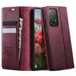 CASEME För Samsung Galaxy A33 5G Skal 033 Serien RFID-blockerande plånboksfodral med kalvstruktur i läder