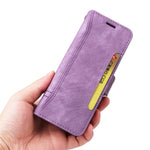 BETOPNICE 001 til Samsung Galaxy Z Fold4 5G, PU-læder med prægede syninger, dobbelt magnetisk spænde, pungcover med stativ
