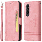 BETOPNICE 001 For Samsung Galaxy Z Fold3 5G Imprinted Stitching Line PU Leather Stand Wallet Cover Shockproof Phone Case