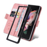 BETOPNICE 001 For Samsung Galaxy Z Fold3 5G Imprinted Stitching Line PU Leather Stand Wallet Cover Shockproof Phone Case