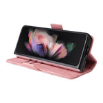 BETOPNICE 001 For Samsung Galaxy Z Fold3 5G Imprinted Stitching Line PU Leather Stand Wallet Cover Shockproof Phone Case