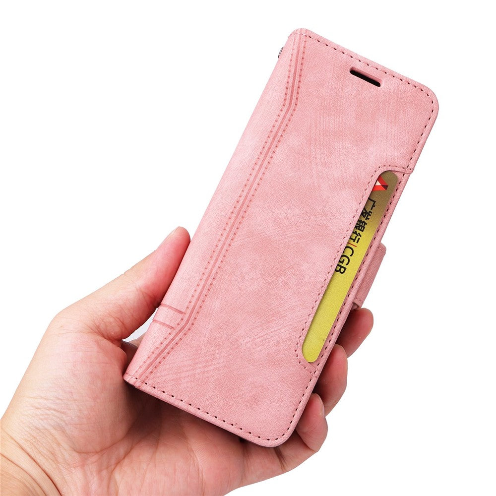 BETOPNICE 001 For Samsung Galaxy Z Fold3 5G Imprinted Stitching Line PU Leather Stand Wallet Cover Shockproof Phone Case