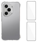 WANLONFENG For Honor 400 Pro 5G (Global) TPU Case WL2 Series 2.0mm Phone Cover with 2Pcs Tempered Glass Films