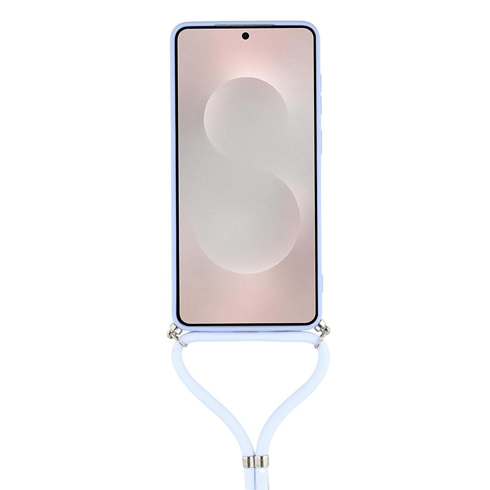 Samsung Galaxy S25 Edge-skal Flexibelt TPU-fiberfoder Stötdämpande axelbandsskydd