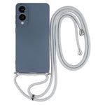 Fleksibelt TPU-fiberforet støddæmpende cover med skulderrem til Samsung Galaxy S25 Edge