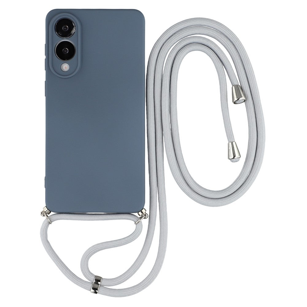 Fleksibelt TPU-fiberforet støddæmpende cover med skulderrem til Samsung Galaxy S25 Edge