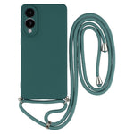 Fleksibelt TPU-fiberforet støddæmpende cover med skulderrem til Samsung Galaxy S25 Edge