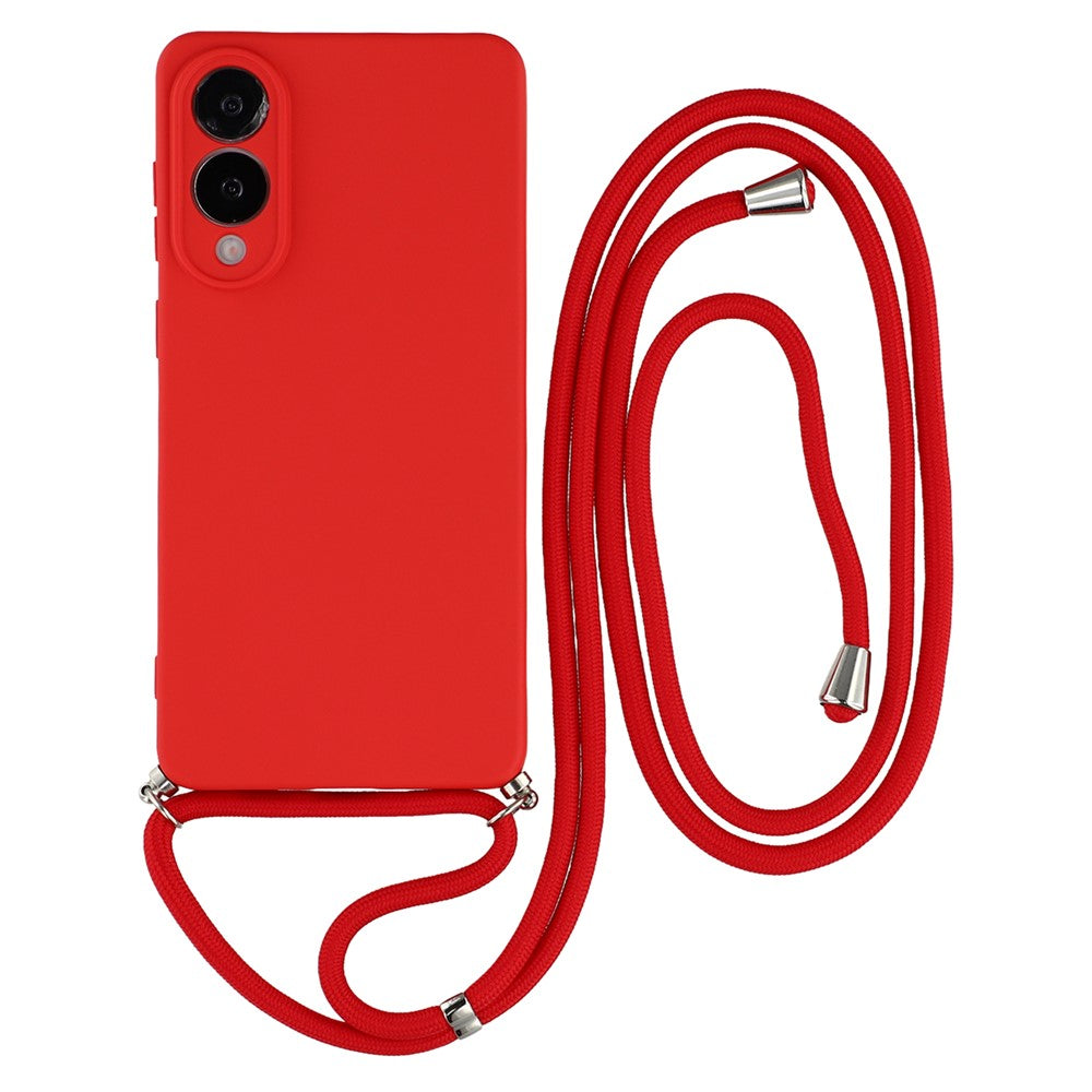 Samsung Galaxy S25 Edge-skal Flexibelt TPU-fiberfoder Stötdämpande axelbandsskydd