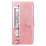 For Xiaomi Redmi A1 4G / A2 4G PU Leather Zipper Pocket Stand Phone Case Calf Texture Full Protection Wallet Inner TPU Cover