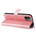 For Xiaomi Redmi A1 4G / A2 4G PU Leather Zipper Pocket Stand Phone Case Calf Texture Full Protection Wallet Inner TPU Cover