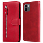 For Xiaomi Redmi A1 4G / A2 4G PU Leather Zipper Pocket Stand Phone Case Calf Texture Full Protection Wallet Inner TPU Cover