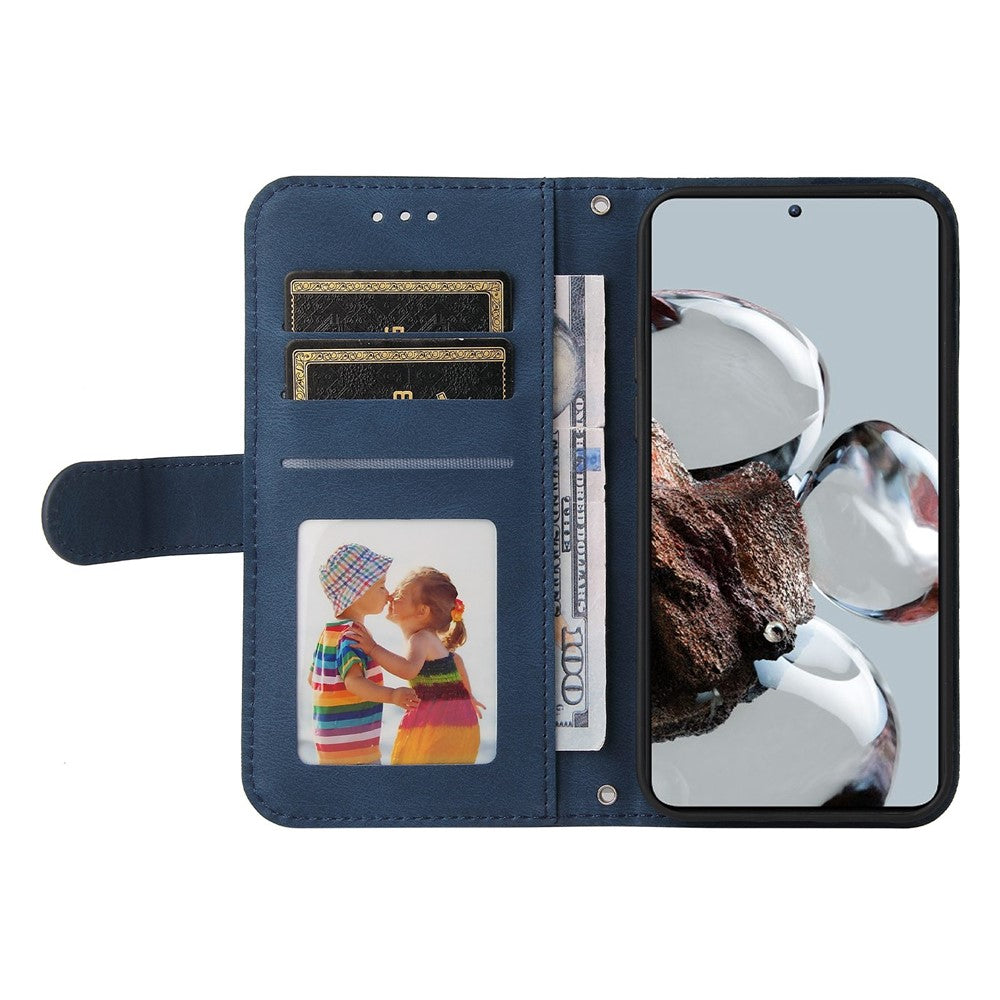 Xiaomi 12T 5G / Redmi K50 Ultra 5G / 12T Pro 5G Läderplånboksfodral Skin Touch mobilfodral Stativ med Rem