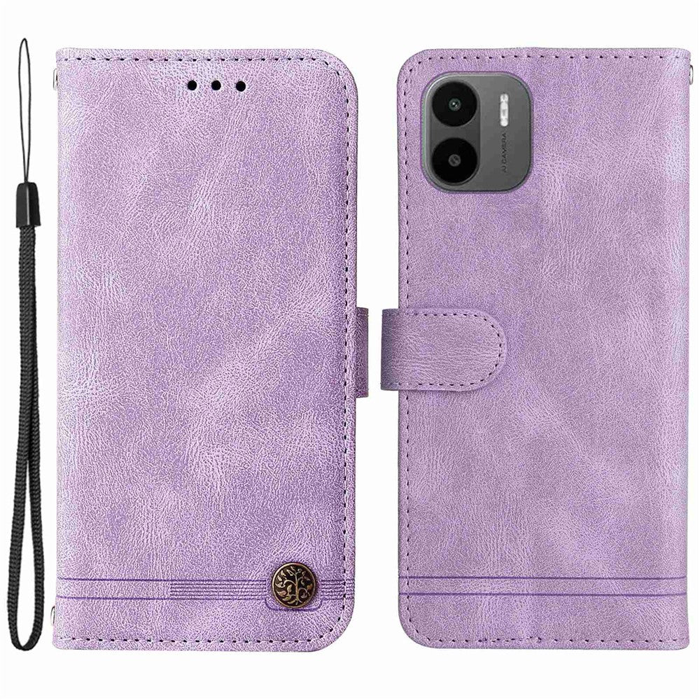 For Xiaomi Redmi A1 4G / A2 4G Leather Wallet Cases Skin Touch Phone Cover Stand with Strap