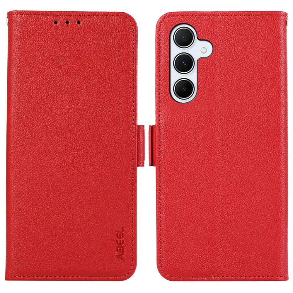 ABEEL Skal För Samsung Galaxy A18 5G / A18 4G / A17 5G / A17 4G / A26 5G Litchi Texture Läder RFID Blockerande mobilskal