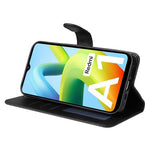For Xiaomi Redmi A1 4G / A2 4G Calf Texture PU Leather Stand Folio Flip Case Magnetic Clasp Phone Wallet Cover
