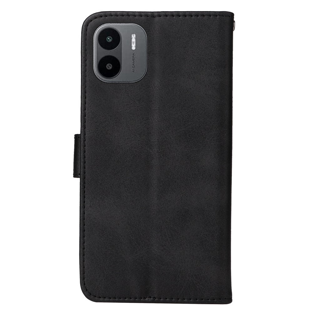 For Xiaomi Redmi A1 4G / A2 4G Calf Texture PU Leather Stand Folio Flip Case Magnetic Clasp Phone Wallet Cover