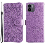 For Xiaomi Redmi A1 4G / A2 4G Sunflower Imprinted PU Leather Wallet Case Foldable Stand Full Body Protection Cover with Hand Strap