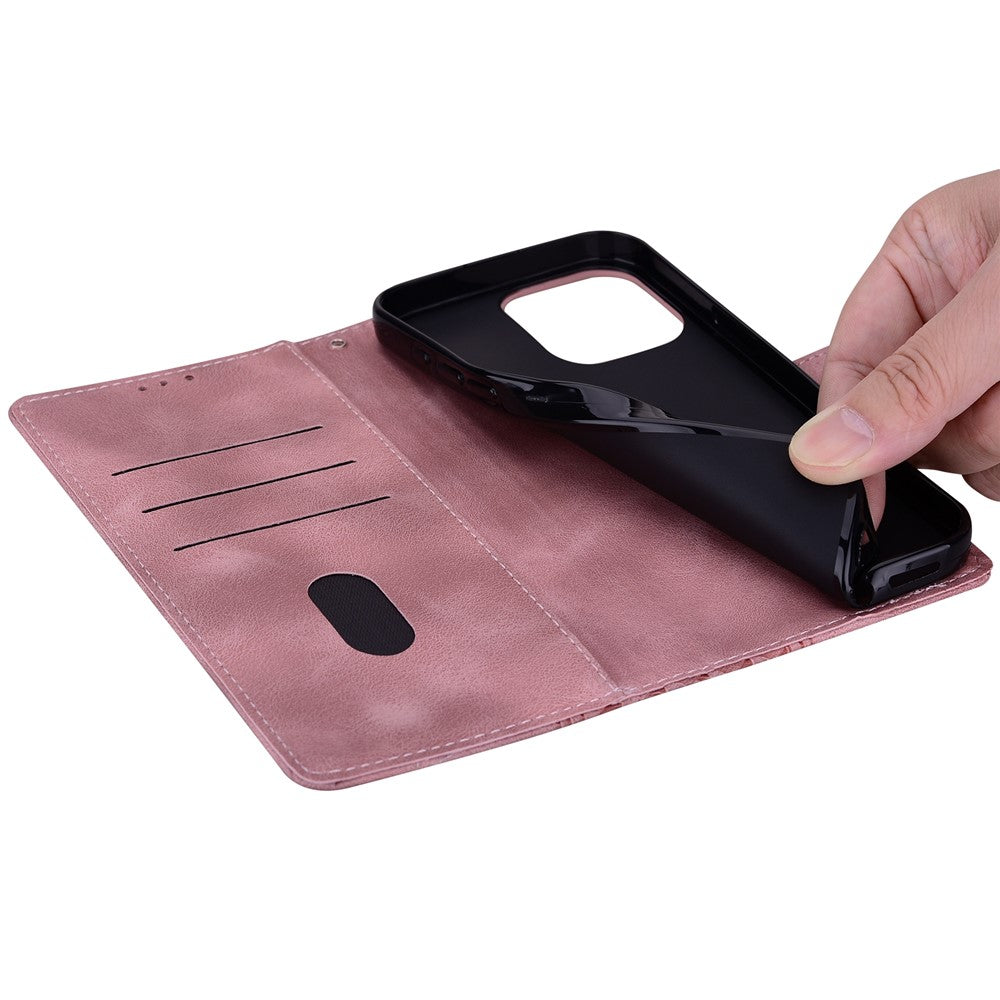 For Xiaomi Redmi Note 14 5G Leather Case Imprinted Checkered Pattern Wallet Stand Flip Phone Cover